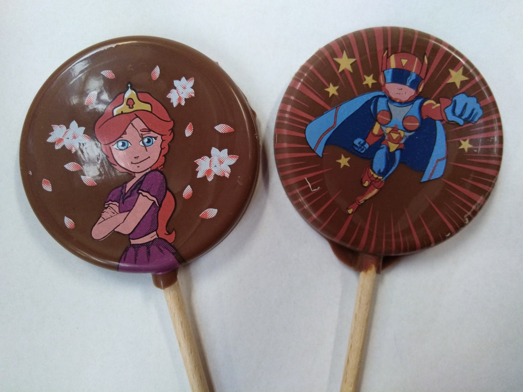 Chocolate Lollipops - Super Heroes